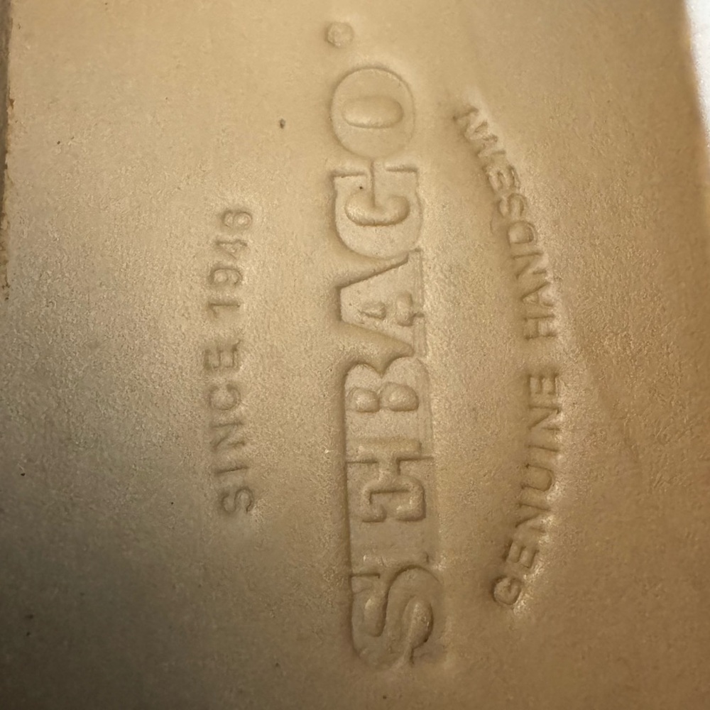 Sebago Tan and White Moccasins with Contrast Stitching - Picture 6 of 7